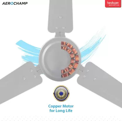 Hindware Aerochamp 1200 mm 3 Blade Ceiling Fan (White, Pack of 1) Hindware Aerochamp 1200 mm 3 Blade Ceiling Fan (White, Pack of 1)